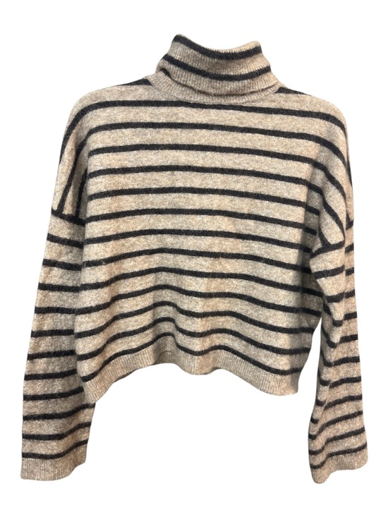 Reiss Sweaters - Reiss Striped Roll Neck Sweater Size Medium Cropped Alpaca Blend